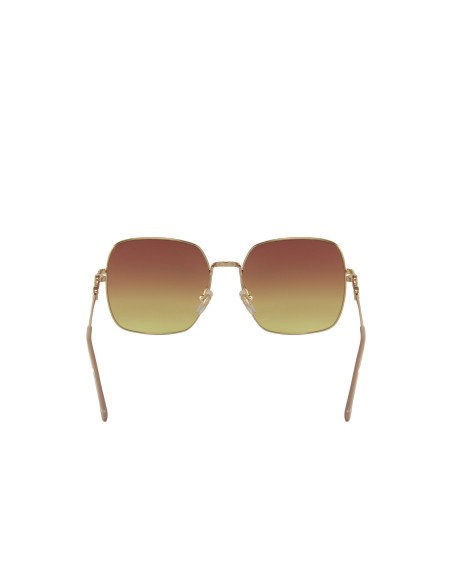 Gucci GG0879S 004 Square Shape Gold Brow Shaded