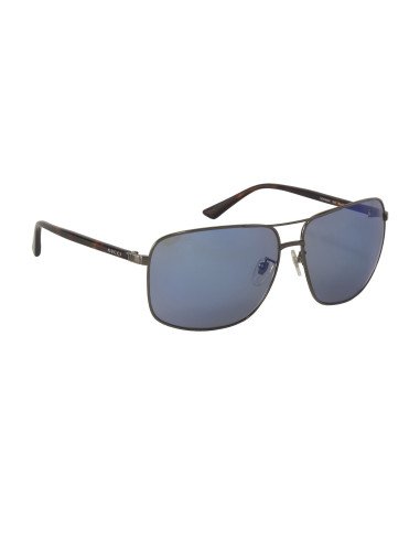 Gucci Gg0065sk 003 Aviador Azul Espejo Plateado Original | Sunnies.uno