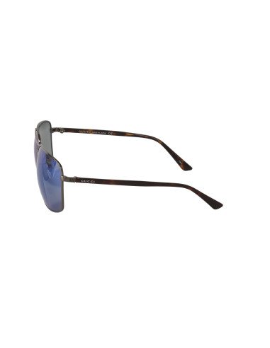 Gucci Gg0065sk 003 Aviador Azul Espejo Plateado Original | Sunnies.uno