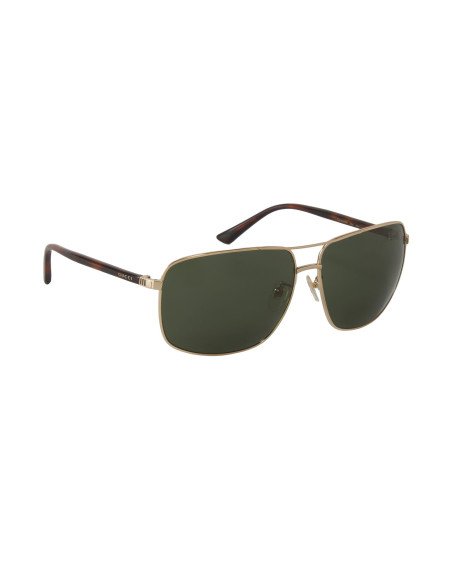 Gucci Gg0065sk 004 Aviador Gris Dorado Clasico Original Icon | Sunn...