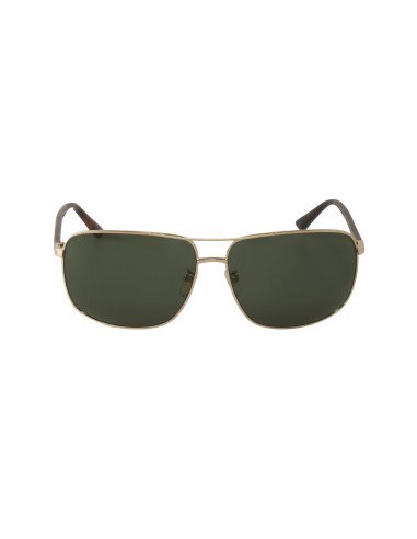 Gucci Gg0065sk 004 Aviador Gris Dorado Clasico Original Icon | Sunn...