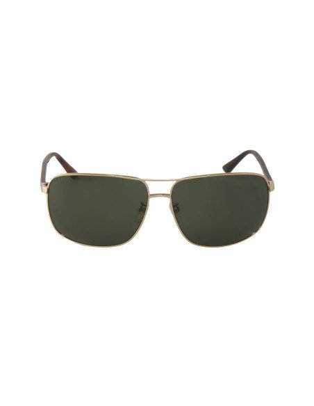 Gucci Gg0065sk 004 Aviador Gris Dorado Clasico Original Icon | Sunn...