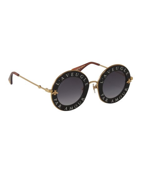 Gucci Gg0113s 001 Round L'aveugle Par Amour Gris Degradado | Sunnie...