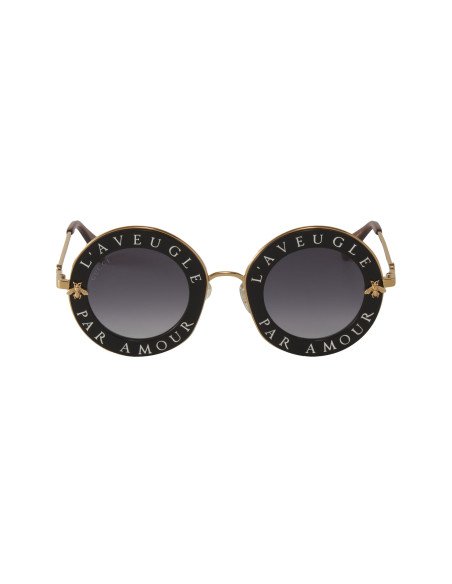 Gucci Gg0113s 001 Round L'aveugle Par Amour Gris Degradado | Sunnie...