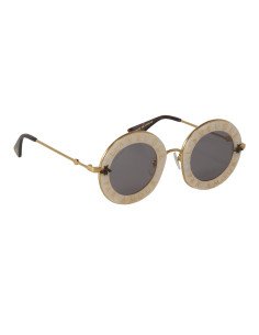 Gucci Gg0113s 003 Round L'aveugle Par Amour Plata Espejo | Sunnies.uno 2