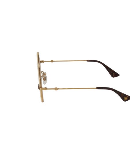 Gucci Gg0113s 003 Round L'aveugle Par Amour Plata Espejo | Sunnies.uno