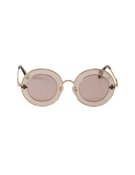 Gucci Gg0113s 004 Round L'aveugle Par Amour Rosa Dorado | Sunn...