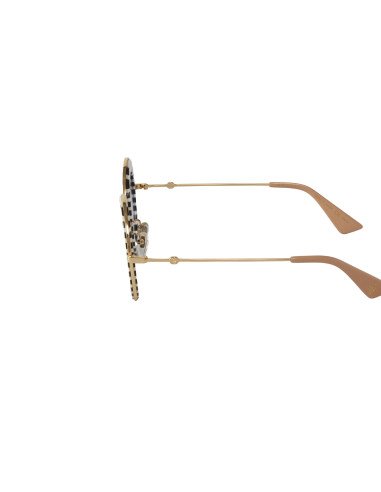 Gucci Gg0113s 008 Round Band Negro Blanco Azul degradado | Sunnies.uno