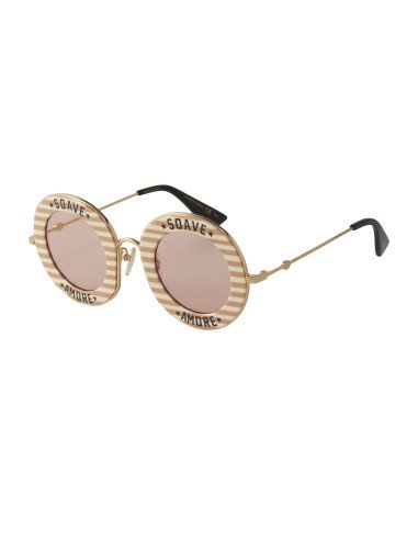 Gucci Gg0113s 009 Round * Soave * Amore * Rosa Blanco Icon | Sunnie...
