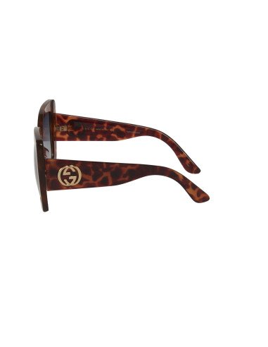 Gucci Gg0141s 002 Square Shape Oversized Carey Degradado
