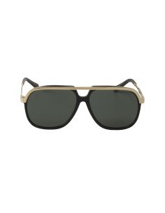 Gucci Gg0200S 001 Aviator Square Metal Negro Dorado Original 2