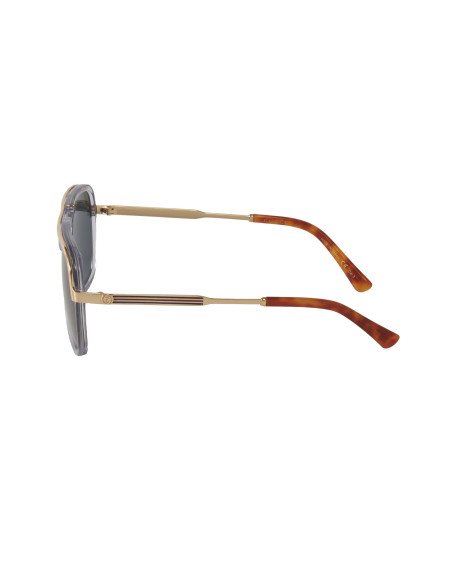 Gucci Gg0200S 004 Aviator Square Metal Gris Dorado | Sunnies.uno