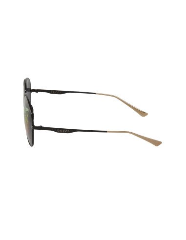 Gucci Gg0334s 002 Aviator Metal Negro Espejo Original