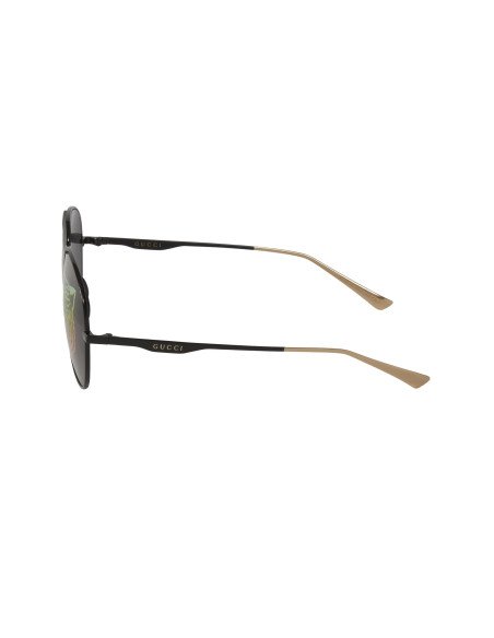Gucci Gg0334s 002 Aviator Metal Negro Espejo Original