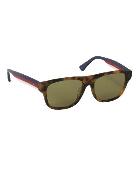 Gucci Gg0341s 006 Square Shape Carey Rojo Ambar Original | Sunnies.uno