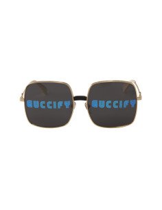 Gucci Gg0414S 002 Square Metal Negro Dorado | Sunnies.uno 2