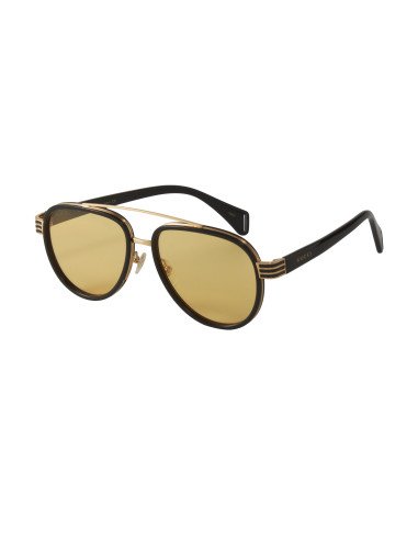 Gucci Gg0447s 002 Aviator Negro Ambar Transparente Original | Sunni...