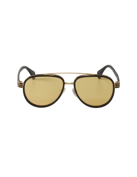 Gucci Gg0447s 002 Aviator Negro Ambar Transparente Original | Sunni...