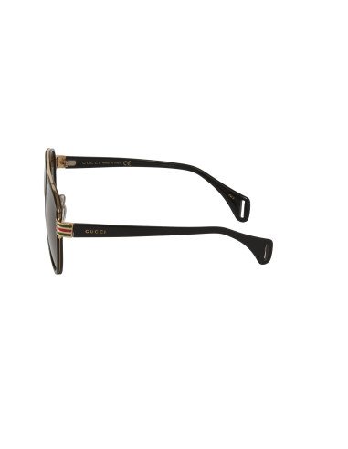 Gucci Gg0447s 003 Aviator Negro Cafe transparente Original | ...
