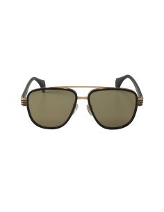 Gucci Gg0448s 002 Aviator Negro Cafe Ambar Acetato | Sunnies.uno 2