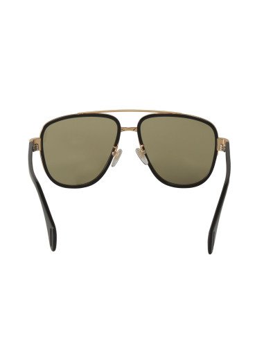 Gucci Gg0448s 002 Aviator Negro Cafe Ambar Acetato | Sunnies.uno