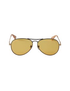 Gucci Gg0515s 003 Aviator Sunglasses Ambar Transparente Negro | Sun... 2
