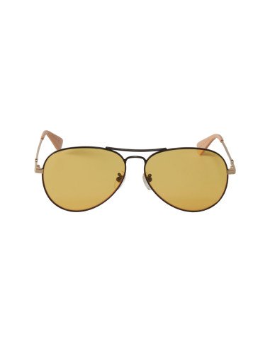 Gucci Gg0515s 003 Aviator Sunglasses Ambar Transparente Negro | Sun...