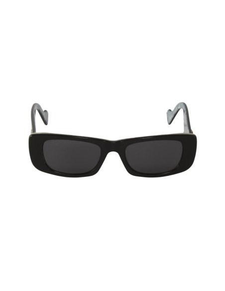 Gucci Gg0516S 001 Rectangle Shape Negro Gris Clasico Original | Sunnies.uno
