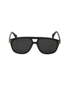 Gucci Gg0525s 001 Aviador Acetato Negro Dorado 2
