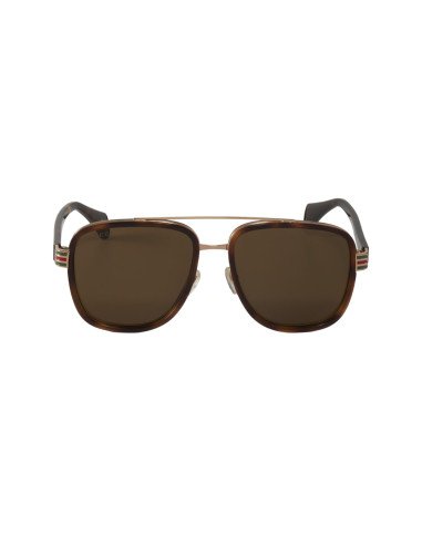 Gucci Gg0448s 005 Aviator Carey Cafe Ambar Acetato Original | Sunni...