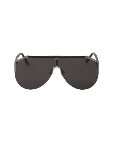 Gucci GG0584S 001 Aviator Square Negro Plateado Original | Sunnies.uno