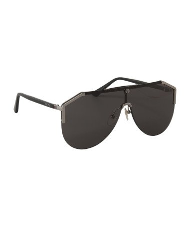 Gucci GG0584S 001 Aviator Square Negro Plateado Original | Sunnies.uno