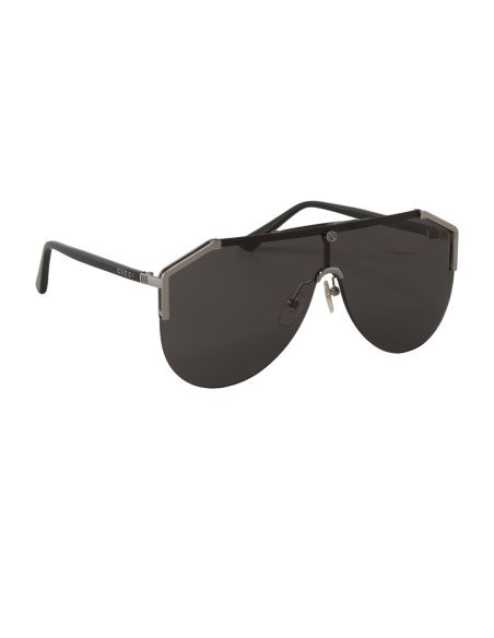 Gucci GG0584S 001 Aviator Square Negro Plateado Original | Sunnies.uno