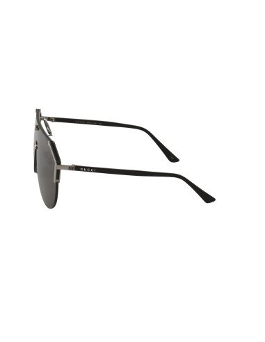 Gucci GG0584S 001 Aviator Square Negro Plateado Original | Sunnies.uno