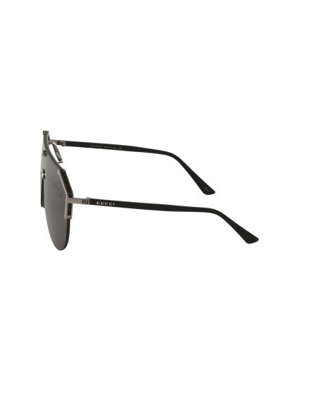 Gucci GG0584S 001 Aviator Square Negro Plateado Original | Sunnies.uno