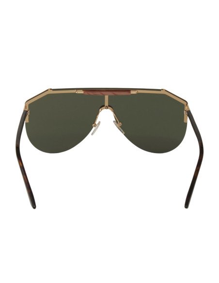 Gucci GG0584S 002 Aviator Square Negro Dorado Original | Sunnies.uno