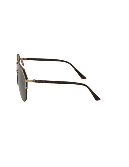 Gucci GG0584S 002 Aviator Square Negro Dorado Original | Sunnies.uno