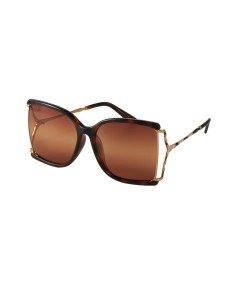 Gucci GG0592SK 003 Square Shape Cafe Carey Dorado