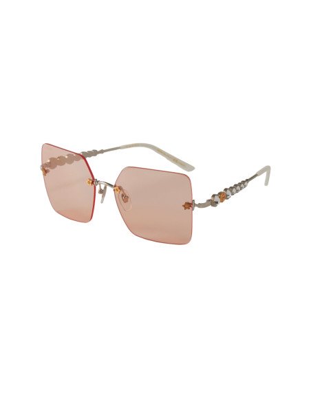 Gucci GG0644S 003 Square Shape Rosa Transparente Plata