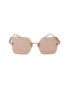 Gucci GG0644S 003 Square Shape Rosa Transparente Plata 2