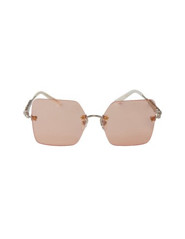 Gucci GG0644S 003 Square Shape Rosa Transparente Plata