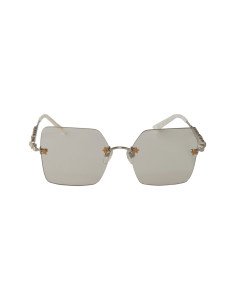 Gucci GG0644S 004 Square Shape Gris Transparente Plata 2