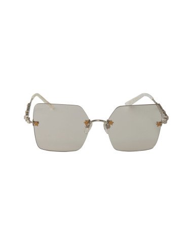 Gucci GG0644S 004 Square Shape Gris Transparente Plata