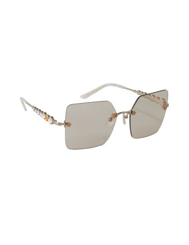 Gucci GG0644S 004 Square Shape Gris Transparente Plata