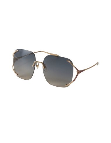 Gucci GG0646S 004 Square Shape Gris Degradado Dorado