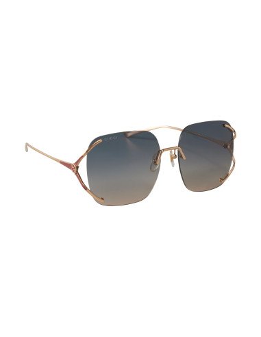 Gucci GG0646S 004 Square Shape Gris Degradado Dorado