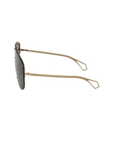 Gucci GG0667S 001 Aviator Fashion Negro Dorado Original