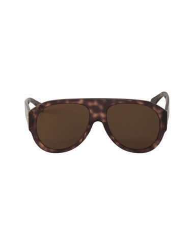 Gucci GG0668S 003 Aviator Square Acetato Carey Cafe | Sunnies.uno