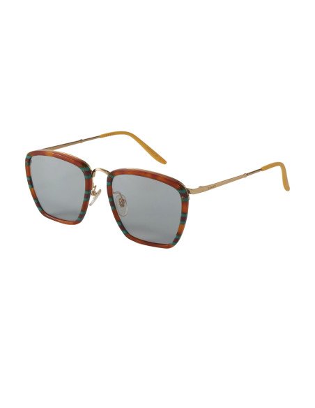 Gucci Gg0673S 003 Square Metal Naranja Verde Original | Sunnies.uno