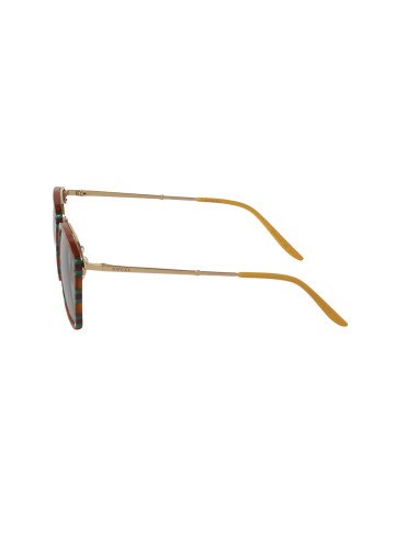 Gucci Gg0673S 003 Square Metal Naranja Verde Original | Sunnies.uno